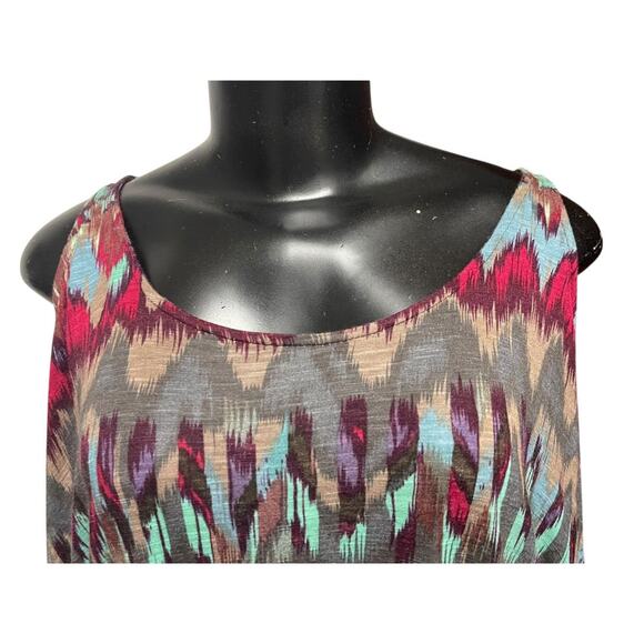 Small Ella Moss Cold Shoulder Flutter Sleeve Patterened Womens Top - Picture 4 of 13
